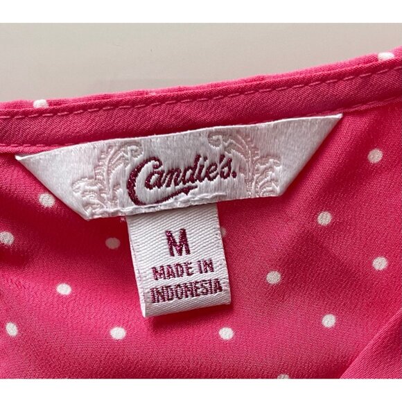 Pink Polka Dot Sleeveless Blouse, Size M, Candie’s, Size M, Barbiecore - Picture 4 of 10